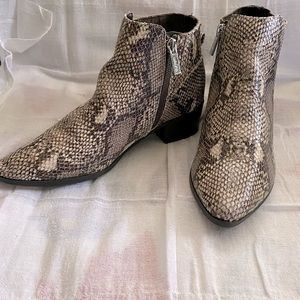 Authentic snakeskin booties
